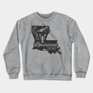 State of Louisiana Graphic Tee Crewneck Sweatshirt